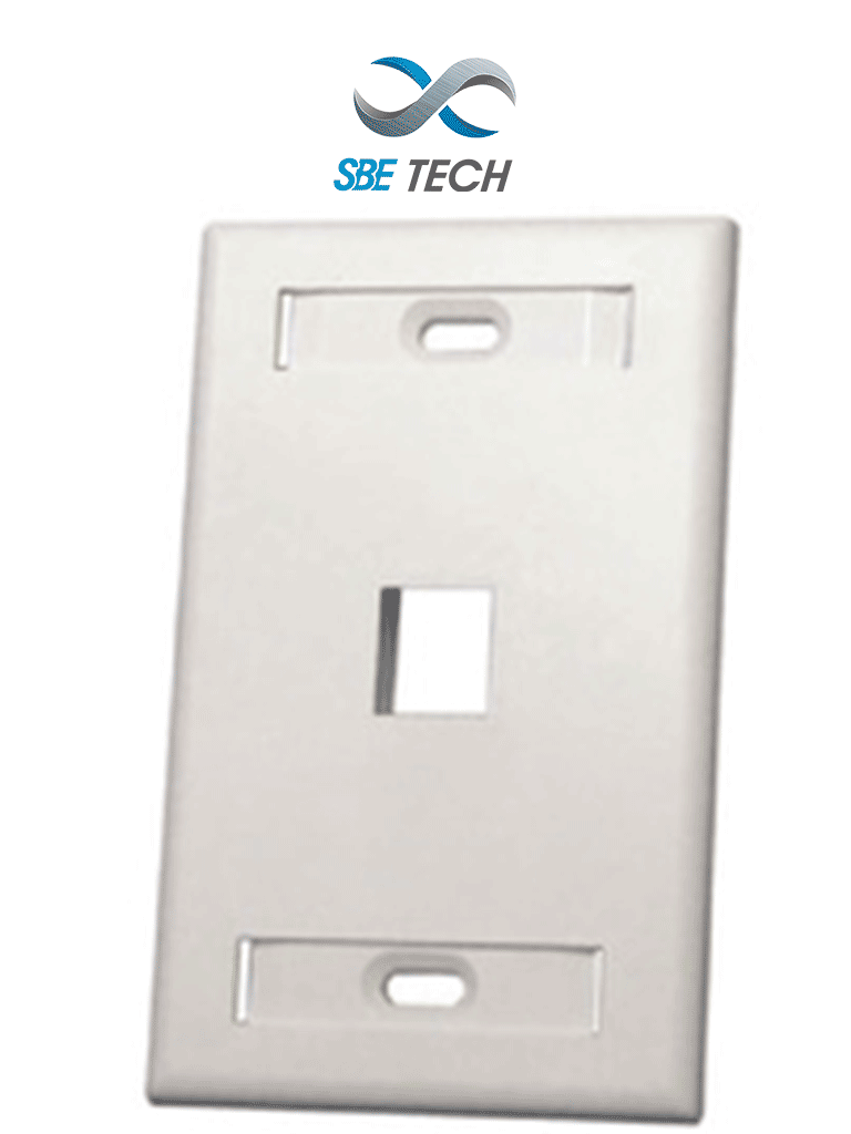 Imagen de SBETECH SBE-2517-1P-WT - Placa de pared de 1 puerto color blanco