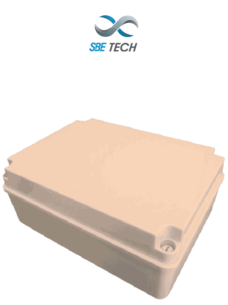 Imagen de SBETECH OP380300120 - Caja plástica con tapa opaca de 38x30x12 cm multiusos, IP66, fabricada en material autoextinguible y resistente a la abrasión