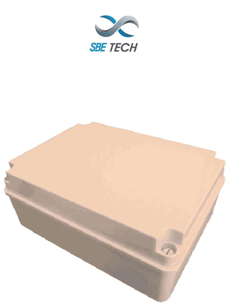 Imagen de SBETECH OP240190160 - Caja plástica con tapa opaca de 24x19x16 cm multiusos, IP66, fabricada en material autoextinguible y resistente a la abrasión