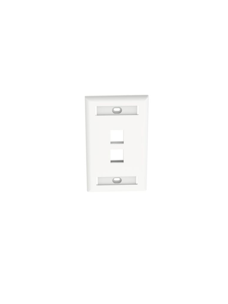 Imagen de PANDUIT NK2FWHY - Faceplate de pared / 2 puertos / Color blanco /La placa frontal NetKey™ es compatible con un módulo keystone