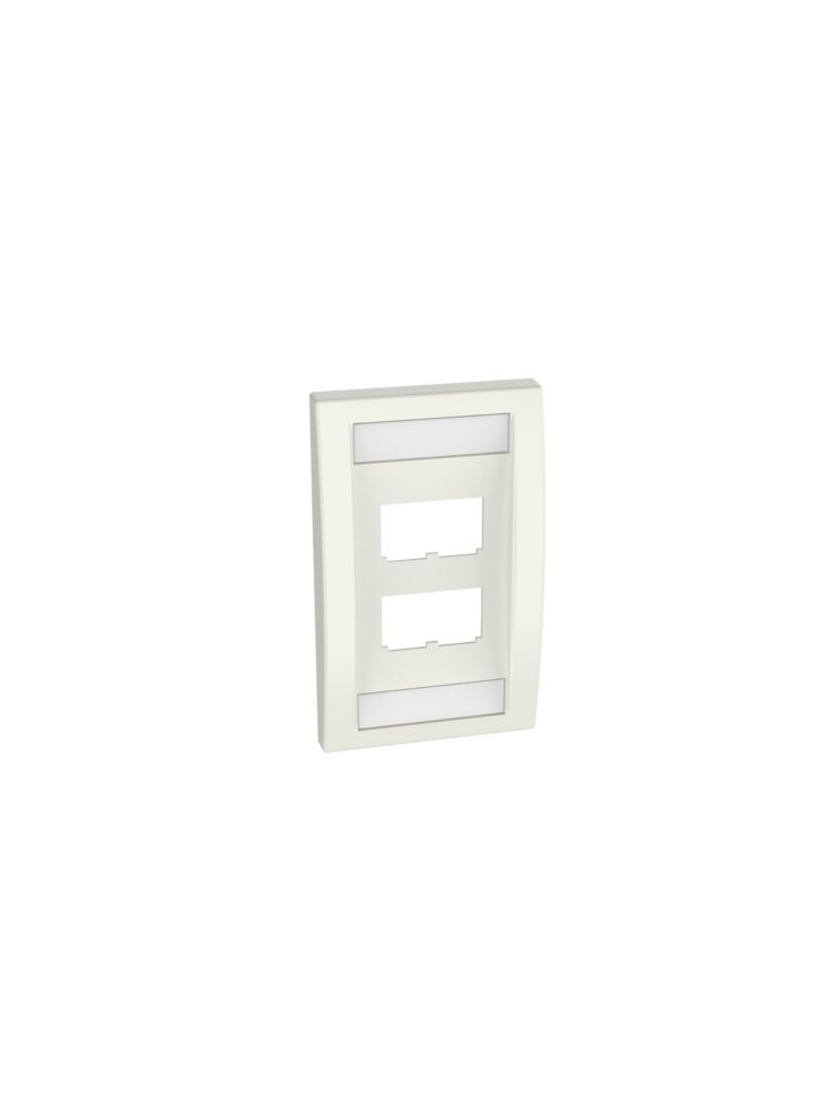 Imagen de PANDUIT CFPE4IWY - Placa de pared Vertical  / 4 Puertos /Mini-com / Blanco hueso / Con espacio para etiquetas