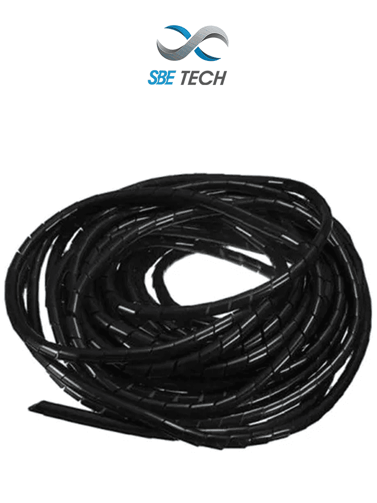 Imagen de SBETECH SBEESPN6 - Organizador de cables espiral, negro, 1/4", 10 metros, en rollo