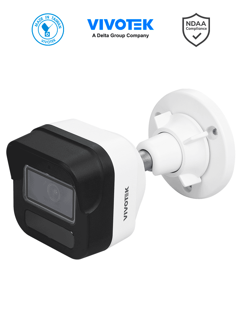 Imagen de VIVOTEK IB9380-HV-V2 - Cámara IP bullet exterior 5 MP, H.265, Lente fijo 2.8mm, Smart IR 30m, WDR Pro, IA Smart Search, Microfono integrado, Ciberseguridad Trend Micro, Ranura MicroSD, IP66/IK10, NDAA, ONVIF