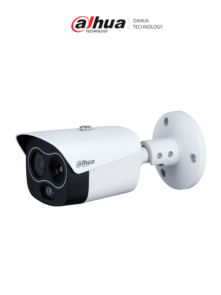 Imagen de DAHUA DHI-TPC-BF1241-B7F8-DW-S8 Mini cámara tipo bala IP térmica de 4MP/ con IA: detección de calor, clasificación de personas/vehículos/ detección de humo/ Fusión de imagen dual, PoE, IP67,/ rango de medición de –20°C a +550°C /