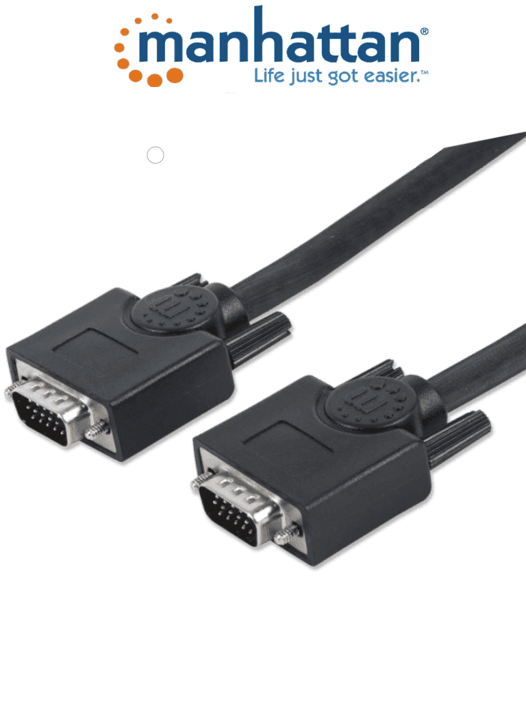 Imagen de MANHATTAN 311731 - Cable de 1.8 Metros Para Monitor SVGA/ HD 15 Macho a HD 15 Macho/ Color Negro/