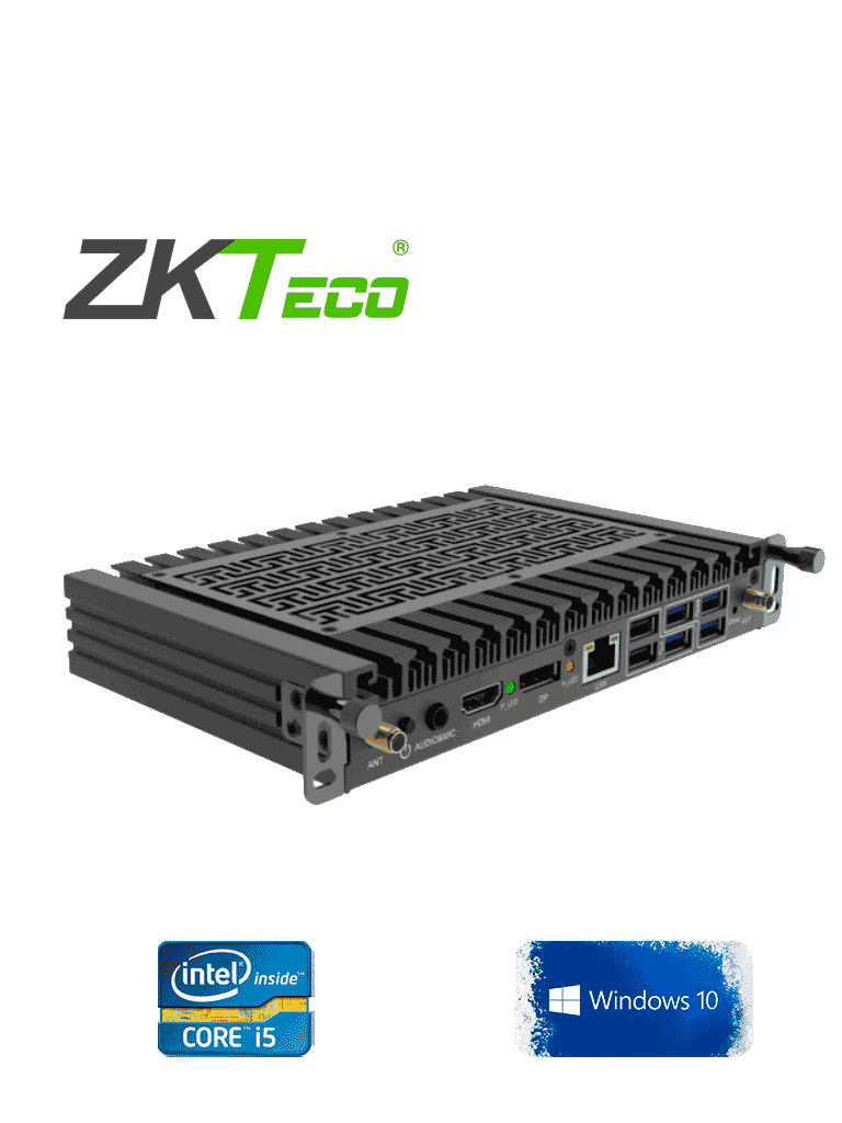 Imagen de ZKTECO OPS8581 - Módulo OPS para Pantalla Interactiva ZK Serie IWB / Procesador Intel Core I5 / 8 GB DDR RAM / Disco Duro SSD de 128 GB / Salida HDMI y DP / 1 Puerto RJ45