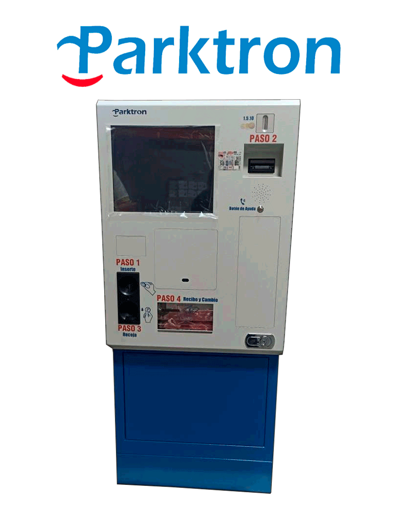 Imagen de PARKTRON APS220C -  Cajero Automatico para sistema de cobro con tecnologia Chipcoin/ Display touch de 17 pulgadas/ Acepta billetes y monedas/ Sobrepedido