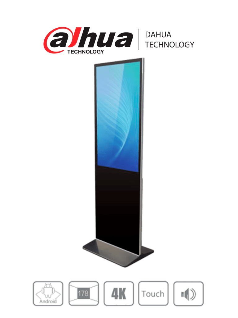 Imagen de DAHUA LDV55-SAI400TK - Totem de señalización digital de 55" con pantalla Touch Screen. Resolución 4K, 178° de visualización.