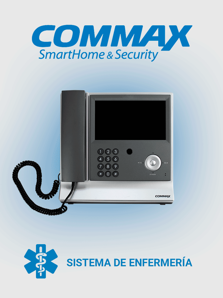 Imagen de COMMAX JNS70MN - Unidad de intercomunicación por voz para sistema de llamado de enfermería / Identificación de habitación y número de cama / Interconexión con JNSPSM a 4 hilos