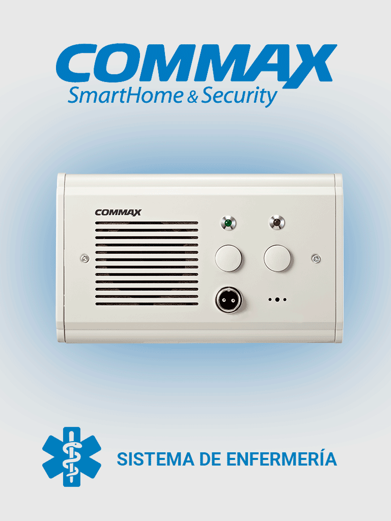 Imagen de COMMAX JNS4CS - Subestación de cama para sistema de llamado de enfermería / Comunicación por voz con la unidad  JNS70MN / Soporta botón pulsador CC200 y botones de emergencia