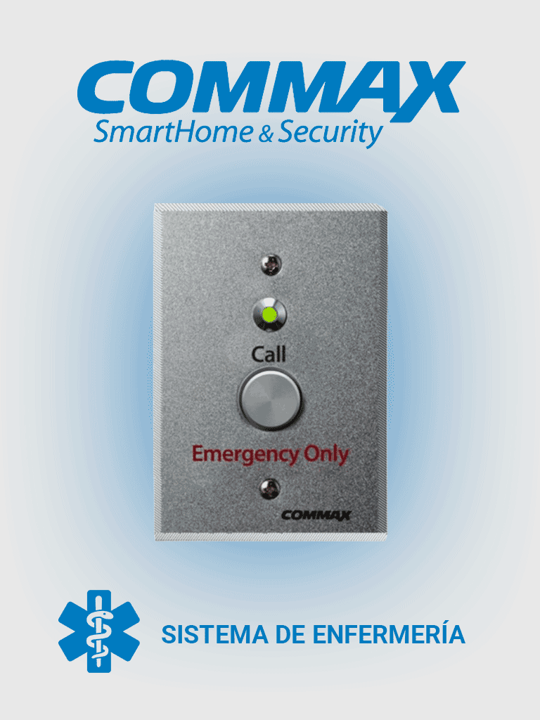 Imagen de COMMAX ES400 - Botón de emergencia para sistema de llamado de enfermería / Compatible con JNS4CS / Instalación en sanitario y lavabo