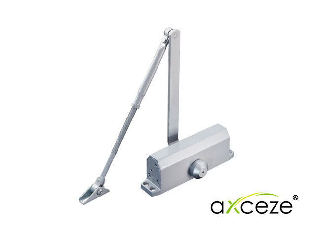BRAZO CERRADOR DE PUERTAS AX-DOORC120 MARCA AXCEZE PUEDE CERRAR UNA  PUERTA DE HASTA 120 KG  INSTALACIÓN EN INTERIORES FÁCIL INSTALACIÓN