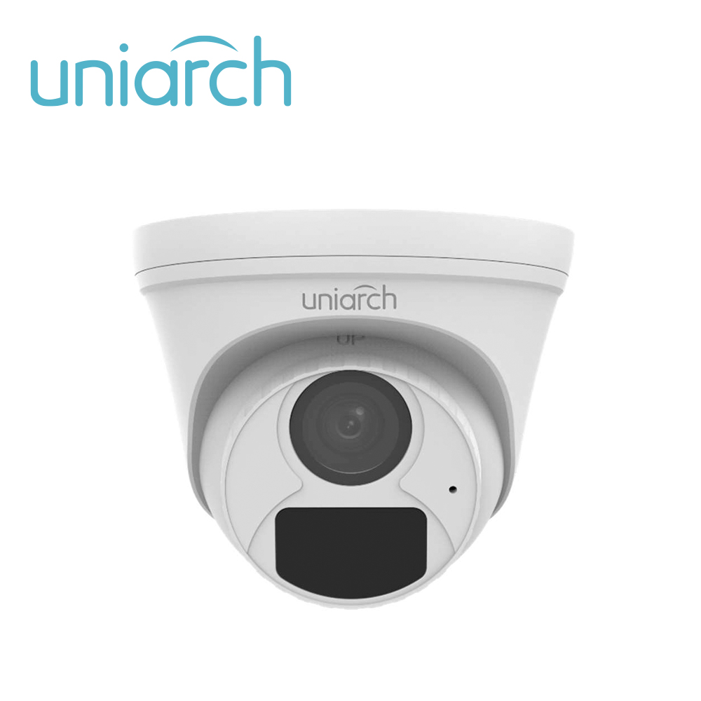 CAMARA IP TURRET UNIARCH IPC-T124-APF28K / 4MP / ULTRA265 / LENTE 2.8 MM / IP67 / DWDR / MICROFONO INTEGRADO / RANURA PARA MICRO SD / DIGITAL DEFOG / IR 30M / POE / 12 VCD / 3 AXIS