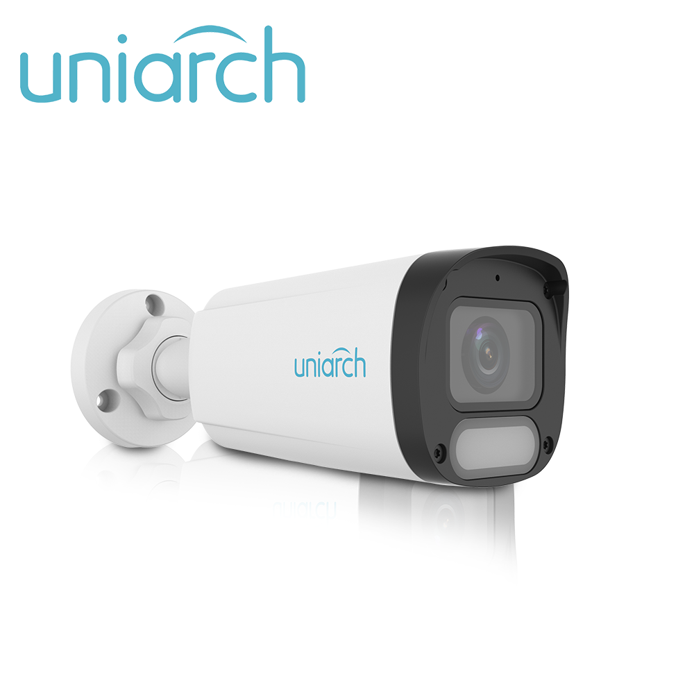CAMARA IP BULLET OWLVIEW UNIARCH IPC-B242-ADF28K-WP / 2MP / LENTE 2.8MM / TRUE-WDR120DB / LUZ-CALIDA30M-LUZ-BLANCA30M / MICROSD512GB / MICROFONO-INTEGRADO / ULTRA-MOTION-DETECTION / POE-AF / ONVIF / NDAA / 3-AXIS / IP67 / GRAFENO+PLASTICO / ULTRA265