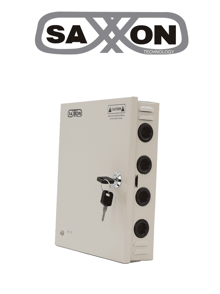 Imagen de SAXXON SX10A9CH - Fuente de Poder Profesional 12 VCD / 10 Amperes / 9 Canales / 1.1 Amperes por Canal / Protección contra Sobrecargas / Led Indicador de Funcionamiento