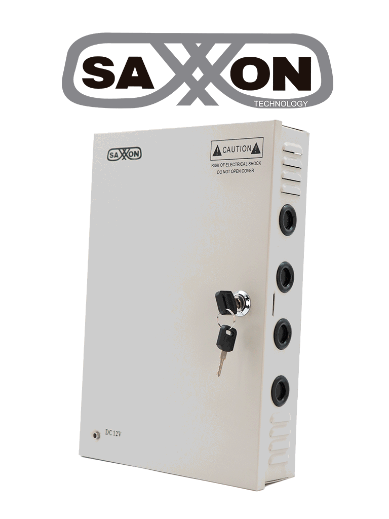 Imagen de SAXXON SX10A18CH - Fuente de Poder Profesional 12 VCD / 10 Amperes / 18 Canales / 0.5 Amperes por Canal / Protección contra Sobrecargas / Led Indicador de Funcionamiento