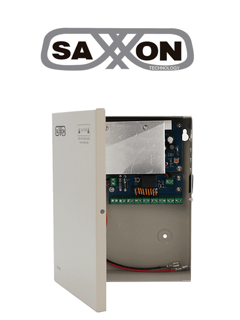 Imagen de SAXXON SX10A9CHB - Fuente de Poder Profesional 12 VCD / 10 Amperes / 9 Canales / 1.1 Amperes por Canal / Compatible con Bateria de Respaldo ( No incluida ) / Protección contra Sobrecargas /