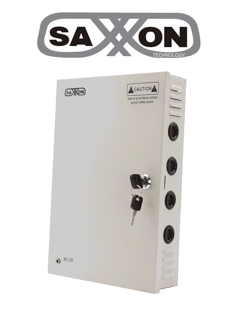 Imagen de SAXXON SX20A18CH - Fuente de Poder Profesional 12 VCD / 20 Amperes / 18 Canales / 1.1 Amperes por Canal / Protección contra Sobrecargas / Led Indicador de Funcionamiento