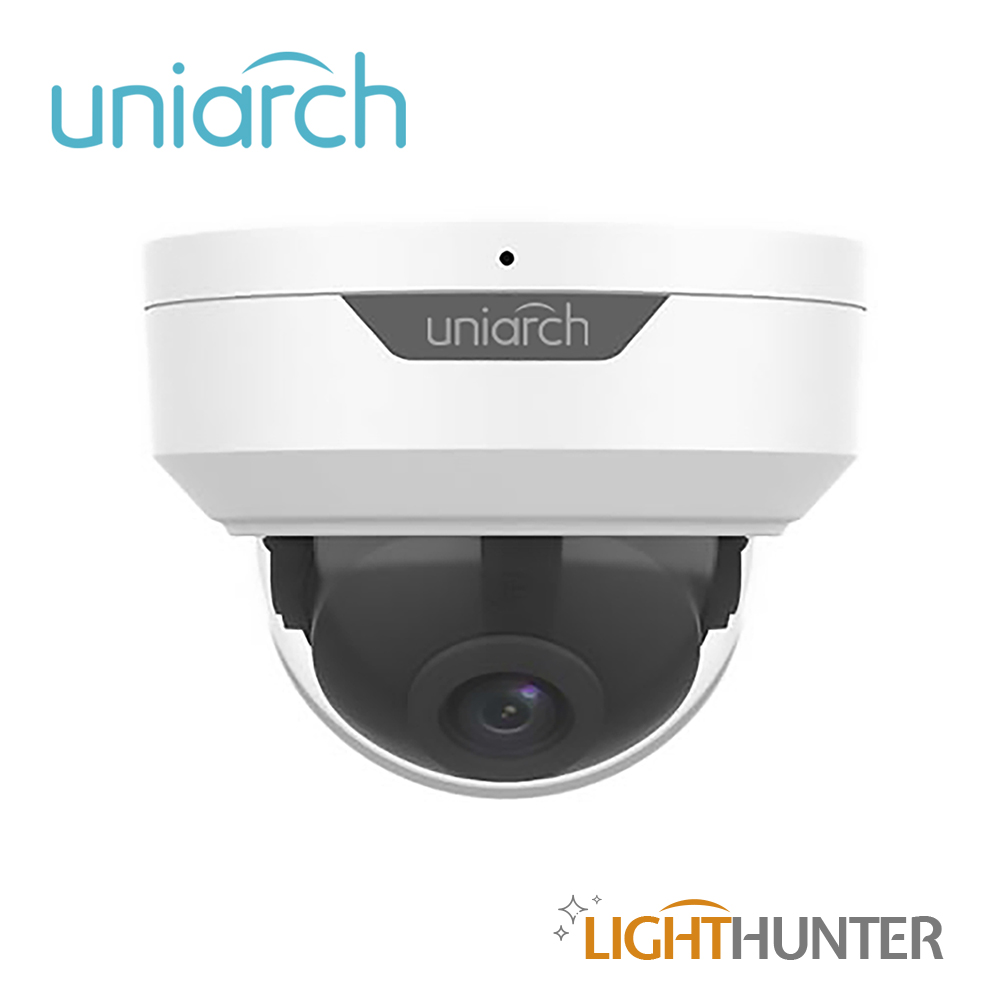 CAMARA ANALOGICA LIGHTHUNTER DOMO  UNIARCH UAC-D122-AF28M / UAC-D122-AF28M-H  / 2MP / AHD/TVI/CVI/CVBS / LENTE FIJO 2.8 MM / 12 VCD / IP67 / IR 20M / DWDR  / MENU OSD / MIC INCLUIDO / DEFOG / 3 AXIS / INTERIOR / EXTERIOR / METALICA