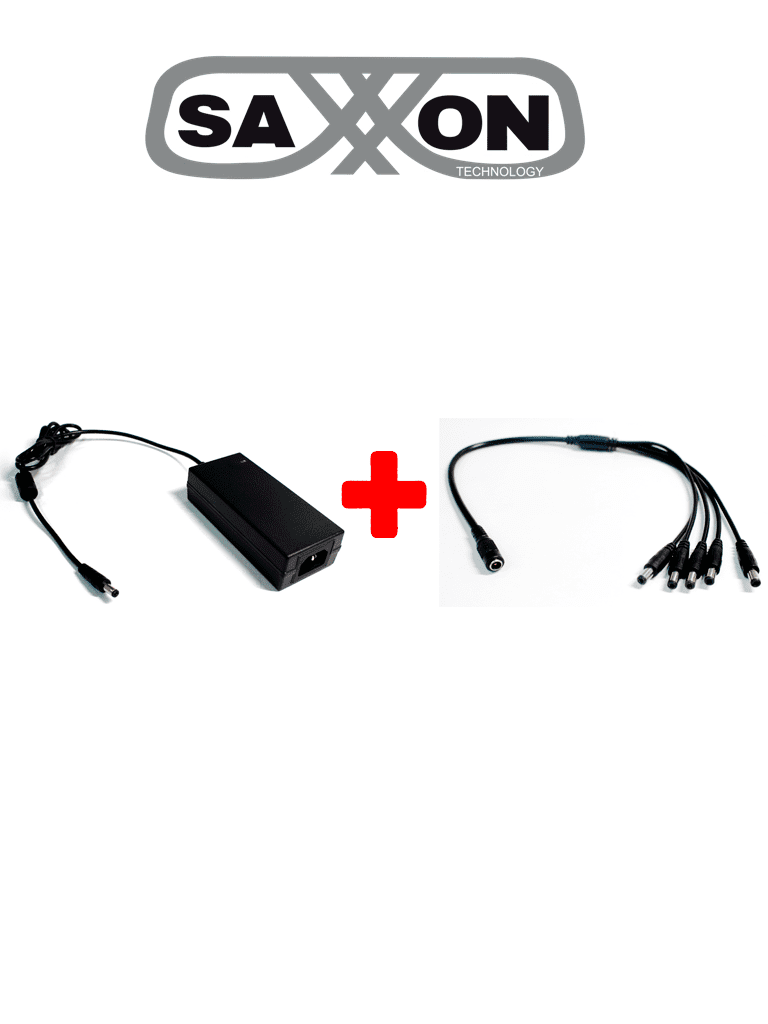 Imagen de SAXXON PSU1205DPAQ2 - Paquete de fuente de poder y divisor de energia / 12 V DC / 5 A MP