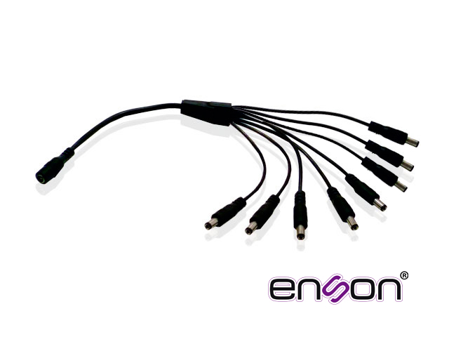 DISTRIBUIDOR TIPO PULPO ENSON ENS-DC18 DE 1 A 8 CANALES IDEAL PARA ALIMENTACION DE CAMARAS DE CCTV