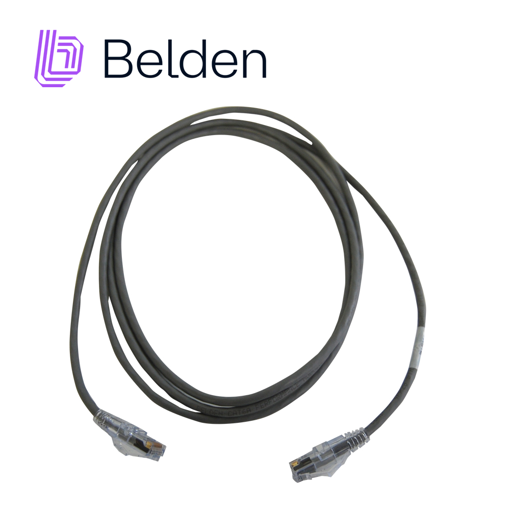 PATCH CORD DIAMETRO REDUCIDO UTP CAT6A BELDEN CAD1108007 / INTERIOR / GRIS / 4 PARES / 28 AWG / FORRO PVC / CMR / 7 PIES 2.1 METROS