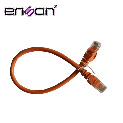 PATCHCORD UTP ENSON P6003O CAT6 30CM NARANJA SERIE EPRO 100-II 100 POR CIENTO COBRE PARA MEJOR IDENTIFICACION DE SOLUCIONES EN RACKS Y GABINETES