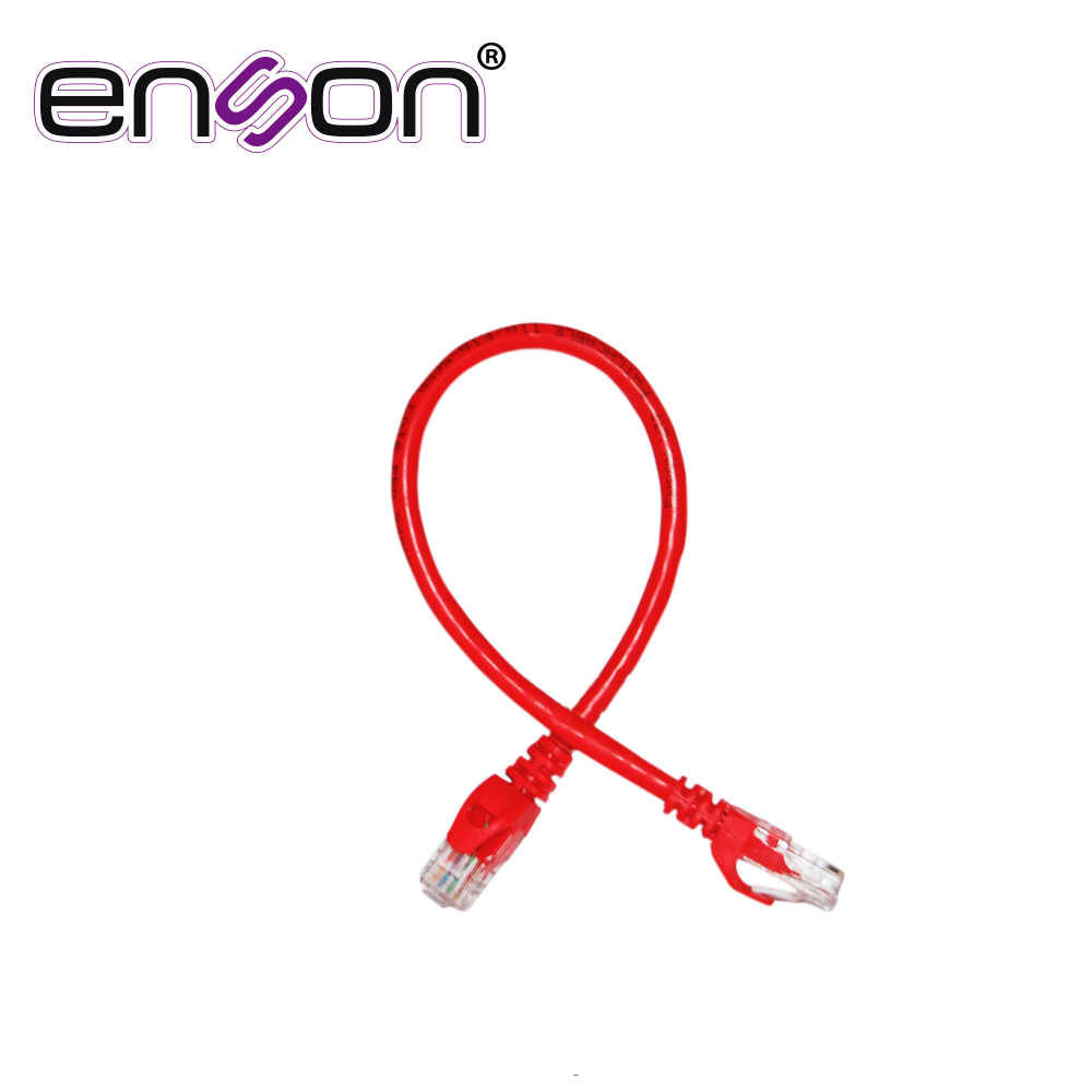 PATCHCORD UTP ENSON P6003R CAT6 30CM ROJO SERIE EPRO 100-II 100 POR CIENTO COBRE PARA MEJOR IDENTIFICACION DE SOLUCIONES EN RACKS Y GABINETES