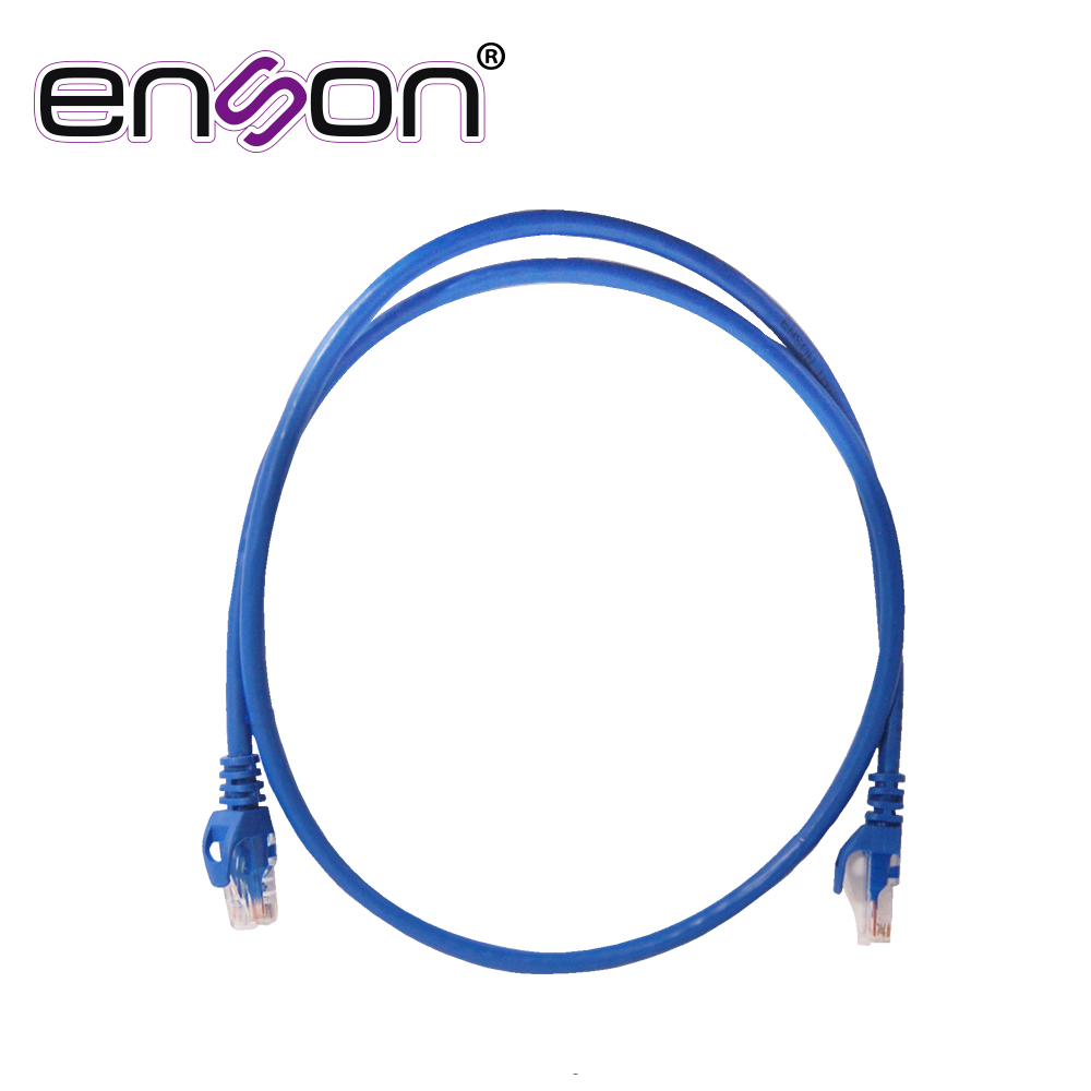 PATCHCORD UTP ENSON P6009L CAT6 90CM AZUL SERIE EPRO 100-II 100 POR CIENTO COBRE PARA MEJOR IDENTIFICACION DE SOLUCIONES EN RACKS Y GABINETES