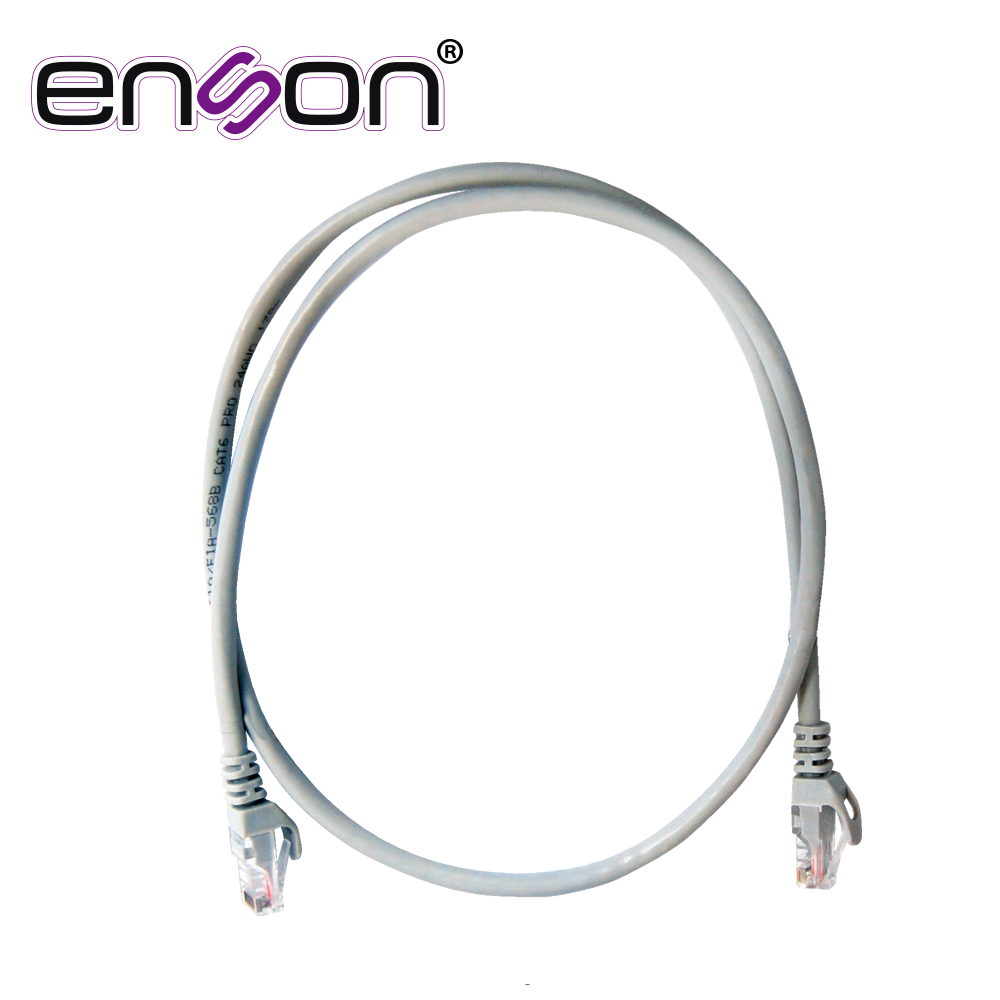PATCHCORD UTP ENSON P6009G CAT6 90CM GRIS SERIE EPRO 100-II 100 POR CIENTO COBRE PARA MEJOR IDENTIFICACION DE SOLUCIONES EN RACKS Y GABINETES
