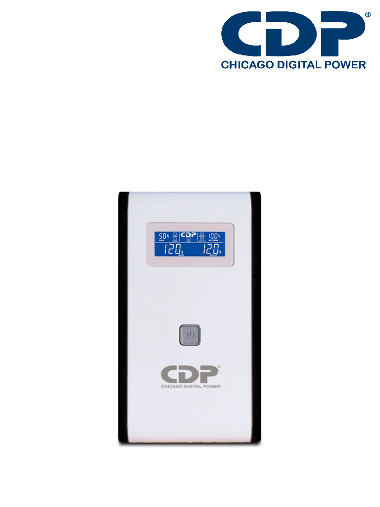 Imagen de CDP R-Smart1510 - UPS de 1500VA / 900W con pantalla LCD, 10 terminales de salida: 5 con respaldo y AVR, y 5 con supresión de picos.