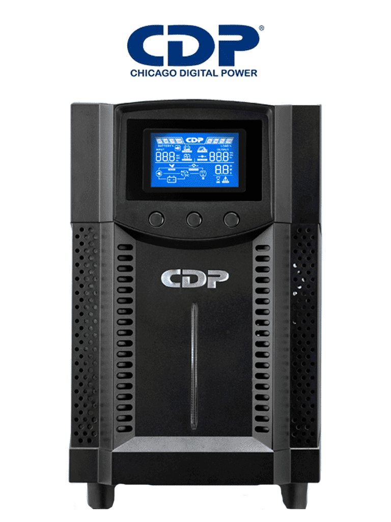 Imagen de CDP UPO11-1 AX- UPS Online de 1000VA/ 1000W / 6 Terminales de salida / 2 son programables / Pantalla LCD / Entrada para banco de baterías / Respaldo 5min a carga completa