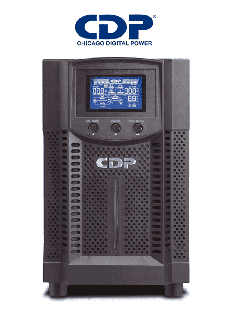 Imagen de CDP UPO11-2 - UPS ONLINE de 2000VA / 1800W / 4 Terminales de salida / Baterias 12V a 9AH X 4 / Respaldo de 5min en carga completa