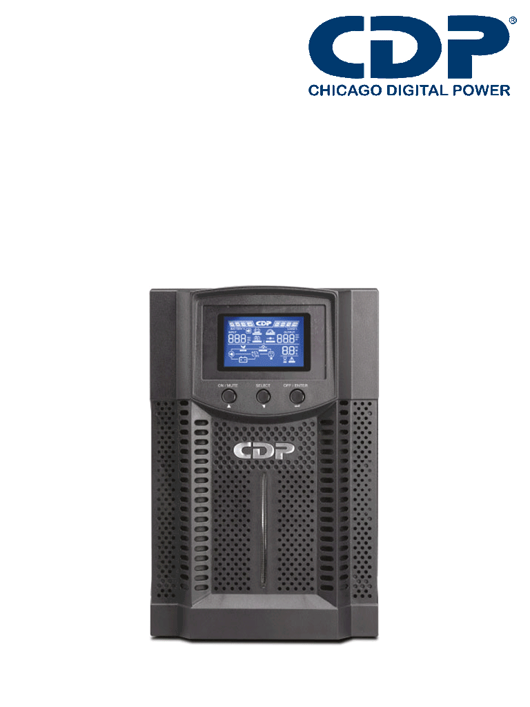 Imagen de CDP UPO11-1 - UPS / 1000VA / 900W / torre / 4 Terminales de salida / Pantalla LCD / Baterias 12V a 9AH X 2 / Voltaje de entrada 120VCA