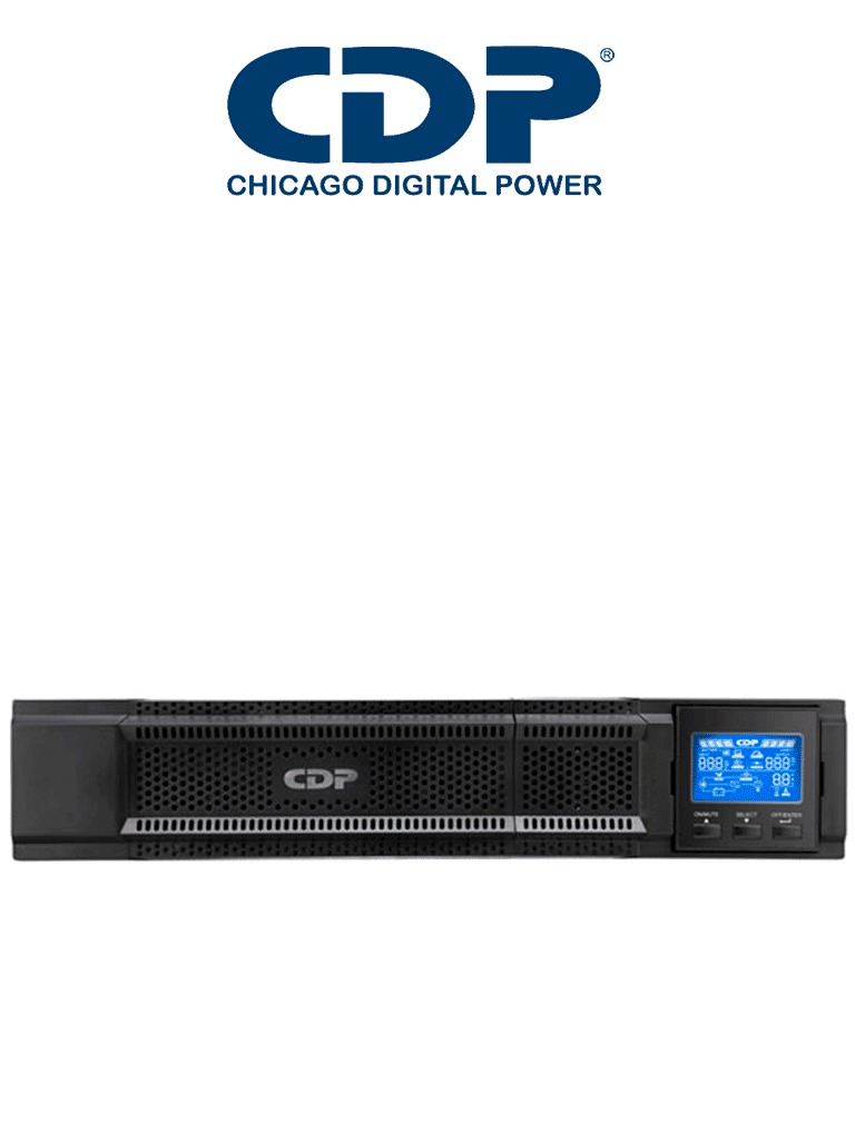 Imagen de CDP UPO11-1RT AX - UPS de 1000VA y 1000W con 8 terminales, 4 programables, pantalla LCD, 5 min de respaldo a carga completa, disponible sobre pedido.