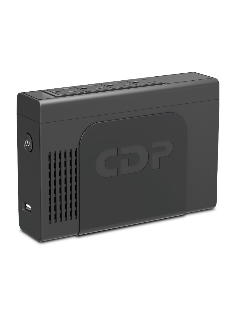 Imagen de CDP Li-504 UPS Interactivo de 500VA / 250Watts / Entrada 120V / 4 Terminales de salida / Carga rapida mediante USB / Regulador / Respaldo 5 minutos a carga completa / Batería de Litio / Cuenta con 3 años de garantía