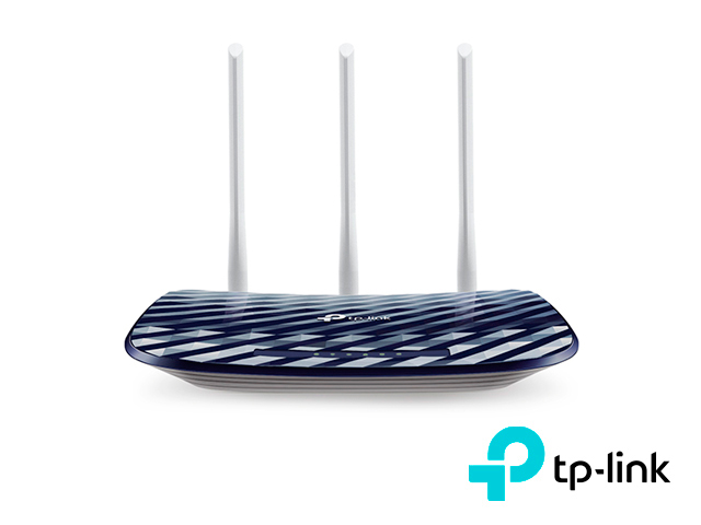 ROUTER INALÁMBRICO / TP-LINK ARCHER C20 AC750 / 4 PUERTOS LAN 10/100 MBPS / 1 PUERTO WAN 10/100 MBPS / DUAL-BAND DE 2.4GHZ Y 5GHZ / 3 ANTENAS OMNIDIRECCIONAL.