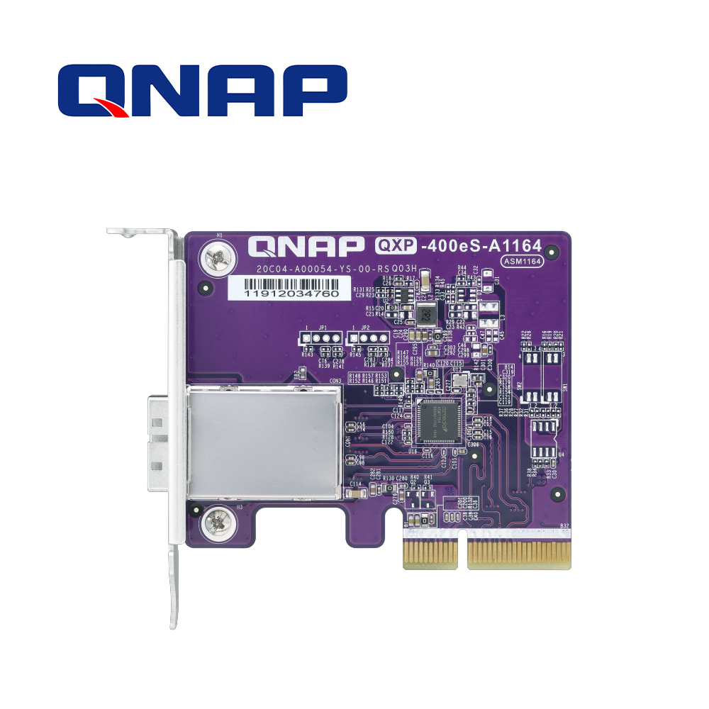 QNAP QXP-400eS-A1164 ADAPTADOR DE BUS DE HOST SATA DE 1 PUERTO SFF-8088 4 x SATA 6GB/S PCIe 3.0 x2 PARA QNAP NAS WINDOWS O LINUX