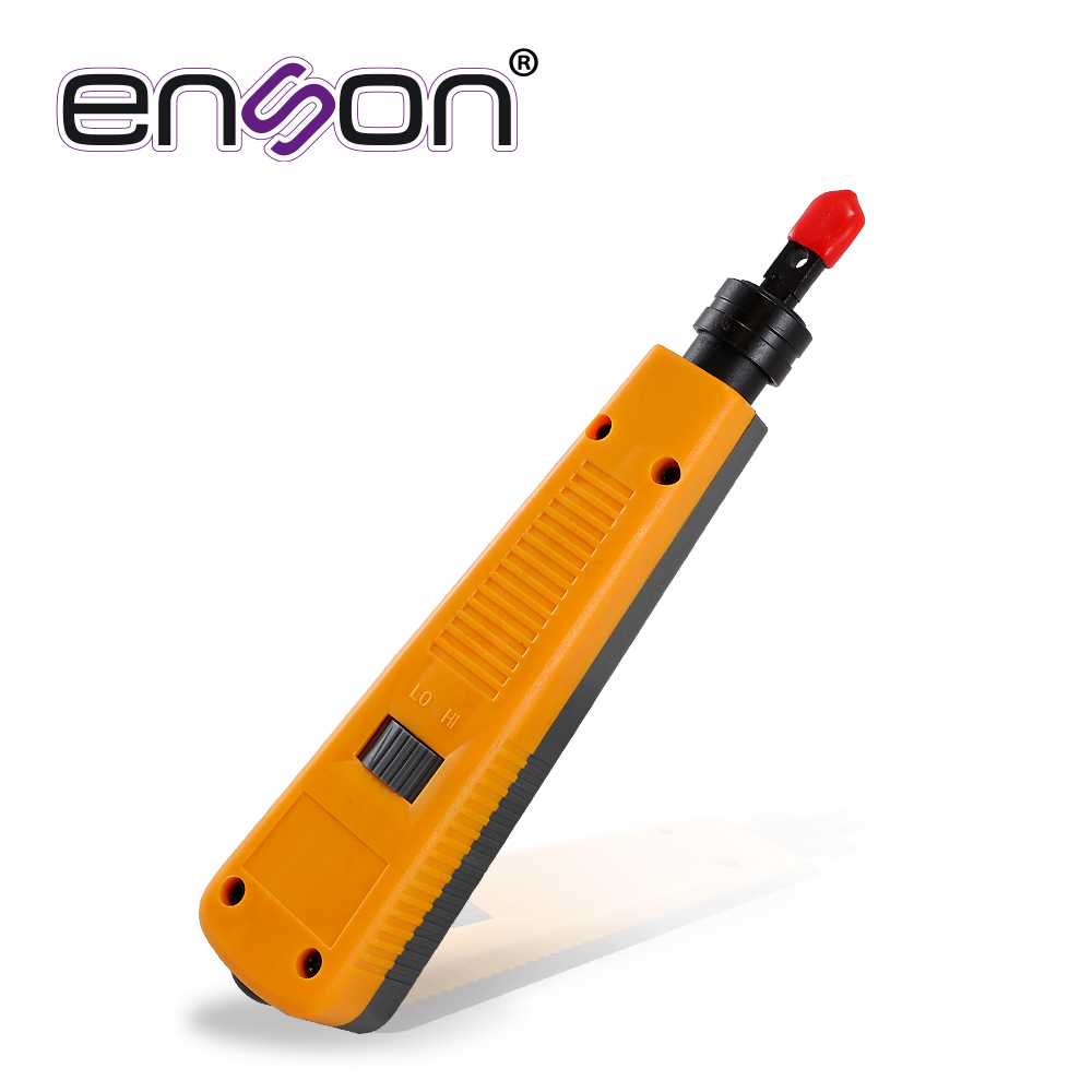 HERRAMIENTA DE IMPACTO ENSON ENS-TL057 DISEÑADO PARA CABLE UTP Y FTP CON CUCHILLA DOBLE 110 Y 66 Y AJUSTE DE FUERZA DE IMPACTO