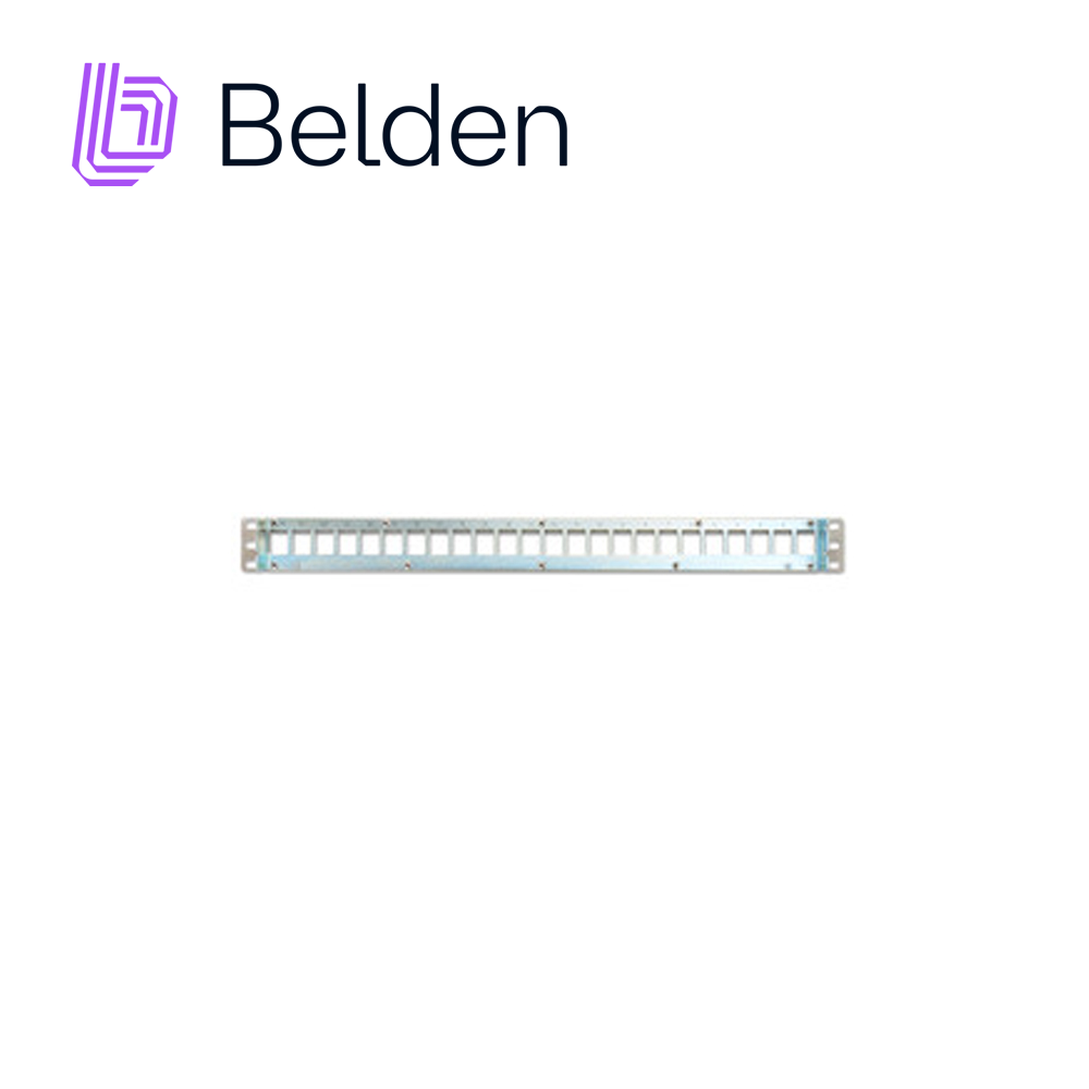 PATCH PANEL MODULAR BLINDADO AX104563 BELDEN 24 PUERTOS 1 UR TITANIUM (VACIO) KEYCONNECT