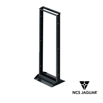 RACK VERTICAL NCS JAGUAR NCS-RL-12-28JL RACK DE 2 POSTES DE 28UR CAPACIDAD DE CARGA DE 400KG UR MARCADAS PREPARADO PARA ANCLAJE EN PISO O TECHO POSTES PARA TORNILLO 12-24 5