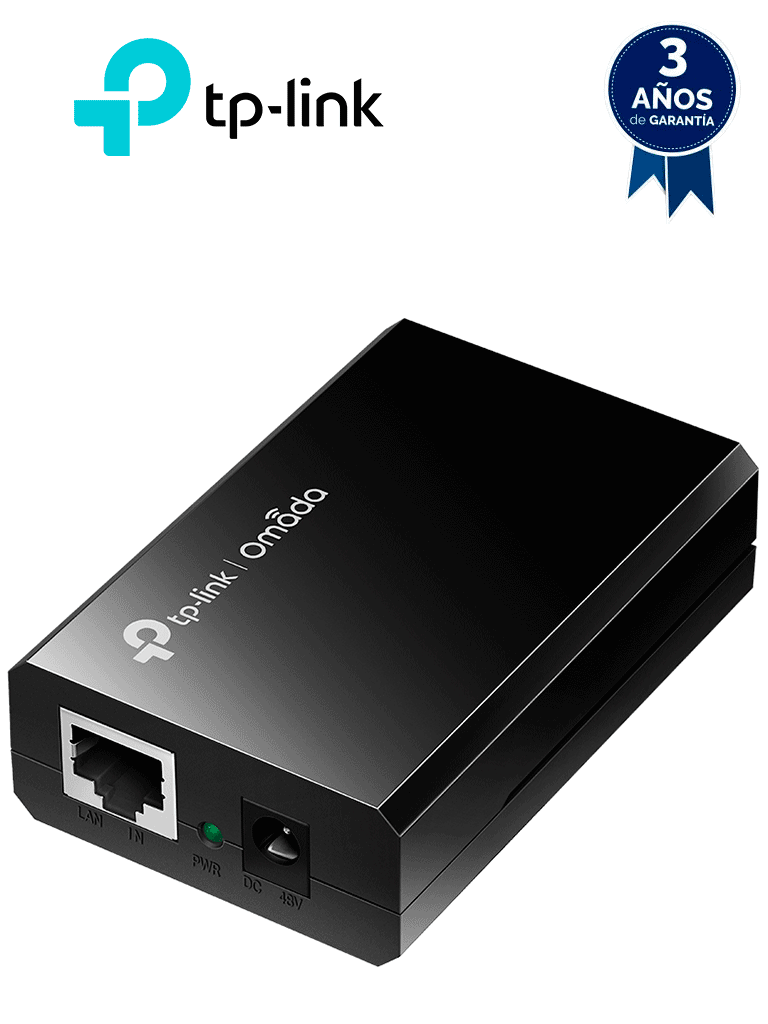 Imagen de TP-LINK TL-POE150S - Inyector PoE AF de 15W, suministro PoE a través de puertos RJ45 Gigabit Ethernet.