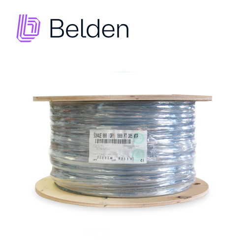 CABLE DE SEGURIDAD Y ALARMA BELDEN 5304UE 0081000 / INTERIOR / GRIS / 6 CONDUCTORES / 18 AWG / MULTIFILAR / FORRO PVC / CMR / BOBINA / 1,000 PIES 305 METROS
