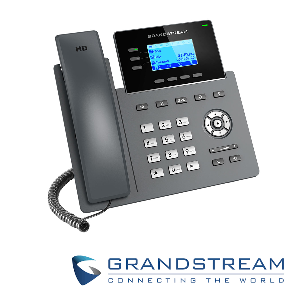 TELEFONO IP GRADO CARRIER GRANDSTREAM GRP2603P / 6 CUENTAS SIP / 3 LINEAS / PANTALLA LCD / CONFERENCIA DE 5 VIAS / 2 PUERTOS 10/100/1,000MBPS / GESTION Y APROVISIONAMIENTO GDMS / ALIMENTACION POE AF