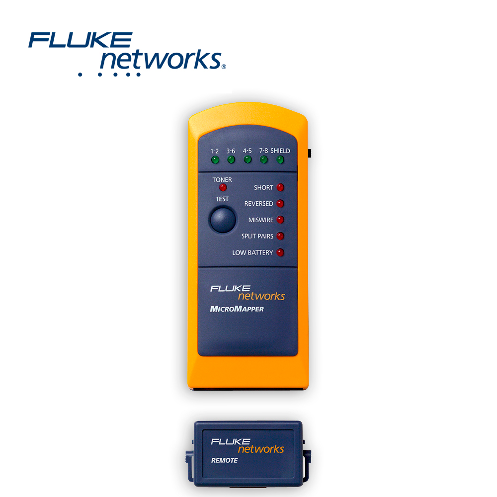 PROBADOR DE MAPAS DE CABLEADO DE PAR TRENZADO FLUKE NETWORKS MT-8200-49A MICROMAPPER-MICROMAPPER REMOTE PARA UNA VERIFICACION RAPIDA Y FACIL