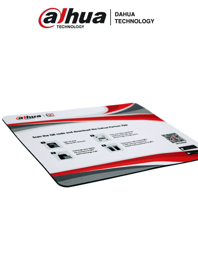 Imagen de DAHUA MATPRO047 - Mouse Pad Blanco con Info Dahua Partner APP/ Promocional