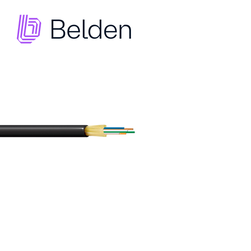 FIBRA OPTICA BELDEN FD4D006R9 / INTERIOR/EXTERIOR / NEGRO / OM4 / 6 HILOS / FORRO PVC / OFNR / BOBINA / 1,640 PIES 500 METROS