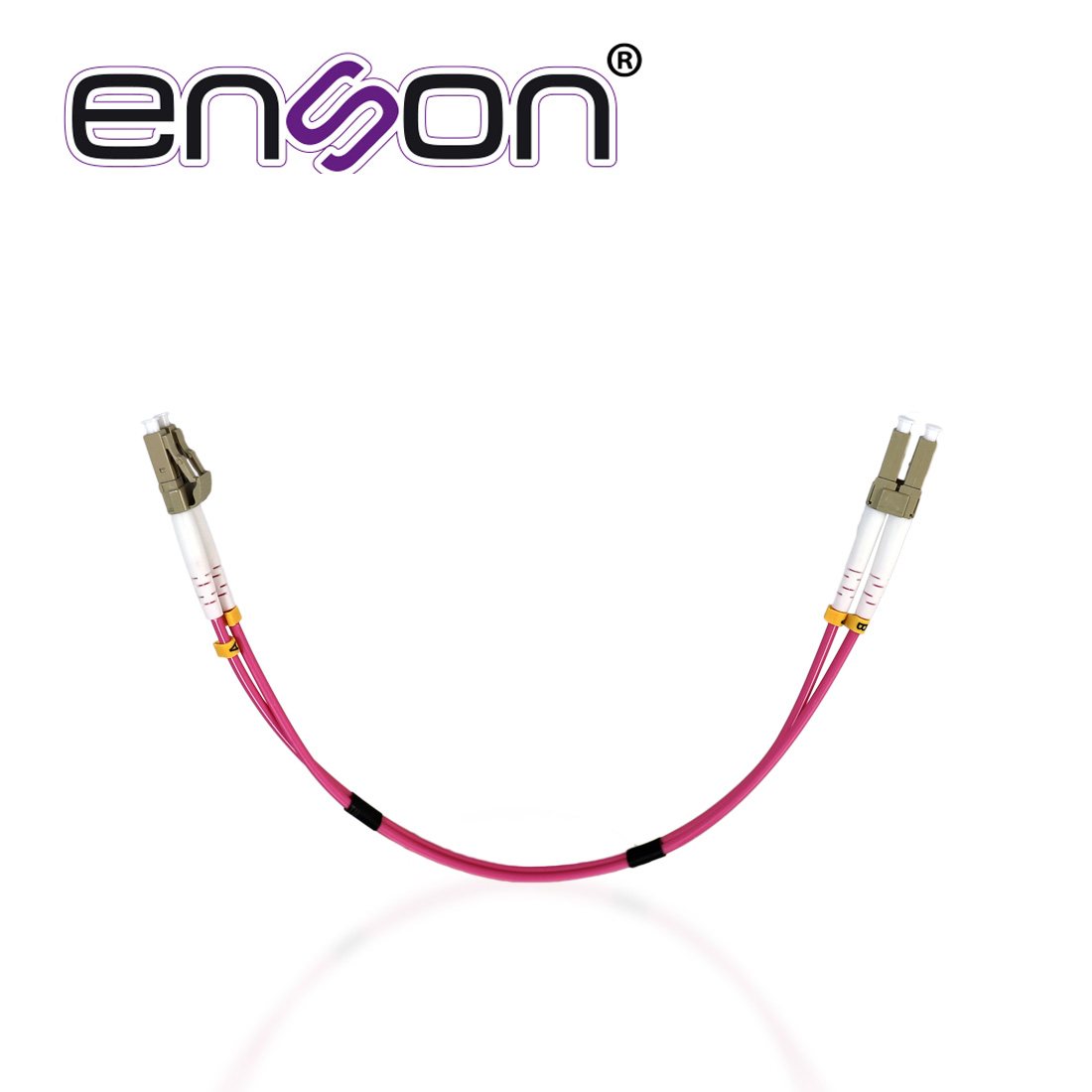 JUMPER DE FIBRA OPTICA ENSON ENS-JUMP030MM4 FORRO DE PVC TIPO DE FIBRA MULTIMODO OM4 50/125 MICRAS CONECTORES LC DUPLEX - LC DUPLEX LONGITUD 1 PIE - 30 CMS