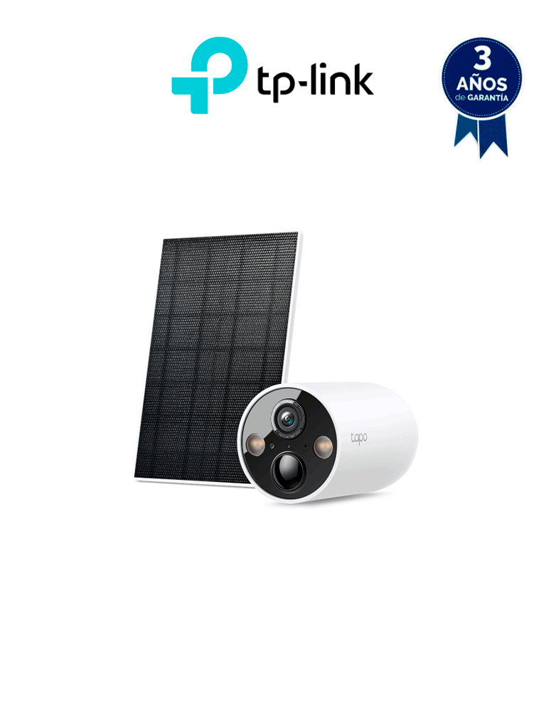 Imagen de Tapo C425 KIT  Cámara de Vigilancia Wi-Fi Solar con Vista 2K QHD y Detección IA Avanzada gratuita,  Grabación de Vídeo 2K QHD, Alimentación Ininterrumpida. IP66.