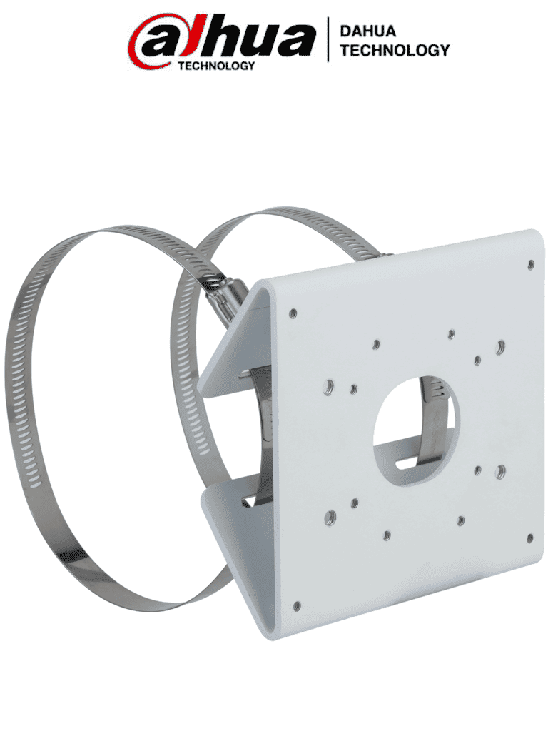 Imagen de DAHUA PFA156 - Montaje para Poste / Construído en Aluminio / Color blanco / capacidad de carga 5kg / Compatible con postes de diametro 80-150mm / Compatible con cámaras IPC y HAC